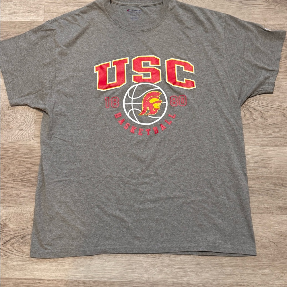 Men’s Champion USC Basketball Gray T-Shirt